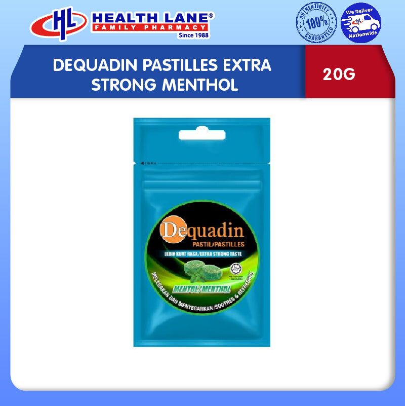 DEQUADIN PASTILLES EXTRA STRONG MENTHOL (20G)